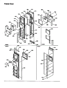 Freezer Door parts for Amana Side-By-Side Refrigerator SBD20S4L-P1190004WL from AppliancePartsPros.com