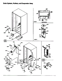 Drain System, Rollers, And Evaporator Assy parts for Amana Side-By-Side Refrigerator SBD20S4L-P1190004WL from AppliancePartsPros.com