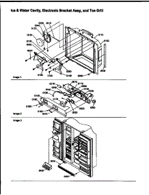 Ice & Water Cavity, Electronic Bracket Assy, & Toe Grill parts for Amana Side-By-Side Refrigerator SBD20S4W-P1190004WW from AppliancePartsPros.com