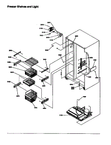 Freezer Shelves And Light parts for Amana Side-By-Side Refrigerator SBD20S4W-P1190004WW from AppliancePartsPros.com