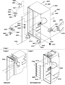 Cabinet Parts parts for Amana Side-By-Side Refrigerator SBD20S4W-P1190007WW from AppliancePartsPros.com