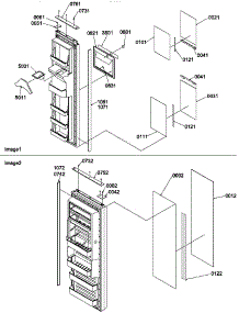 Refrigerator / Freezer Door Trim And Panels parts for Amana Side-By-Side Refrigerator SBD20TPSW-P1190008WW from AppliancePartsPros.com
