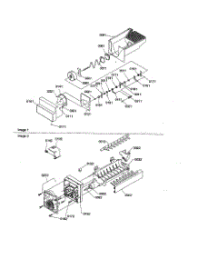 Ice Bucket Auger And Ice Maker parts for Amana Side-By-Side Refrigerator SBD21VPE-P1315503WE from AppliancePartsPros.com