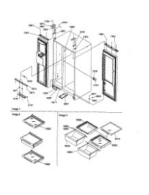 Refrigerator--Freezer Lights / Hinges parts for Amana Side-By-Side Refrigerator SBD21VW-P1315502WW from AppliancePartsPros.com