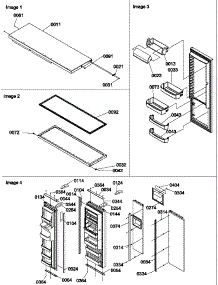 Refrigerator Door, Door Trim And Handles parts for Amana Side-By-Side Refrigerator SBD522VE-P1320303WE from AppliancePartsPros.com