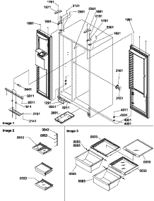 Refrigerator / Freezer Lights And Hinges parts for Amana Side-By-Side Refrigerator SBD522VE-P1320303WE from AppliancePartsPros.com