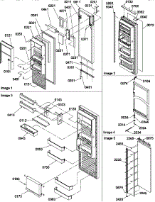 Refrigerator Door parts for Amana Side-By-Side Refrigerator SBDE20S4SW-P1190903WW from AppliancePartsPros.com