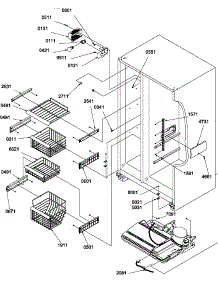 Freezer Shelves And Light parts for Amana Side-By-Side Refrigerator SBDE20S4SW-P1190903WW from AppliancePartsPros.com