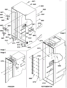 Cabinet Parts parts for Amana Side-By-Side Refrigerator SBDE20S4SW-P1190903WW from AppliancePartsPros.com