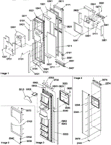 Freezer Door parts for Amana Side-By-Side Refrigerator SBDE20S4SW-P1190906WW from AppliancePartsPros.com