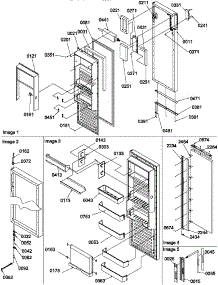 Refrigerator Door parts for Amana Side-By-Side Refrigerator SBDE20TPE-P1190905WE from AppliancePartsPros.com
