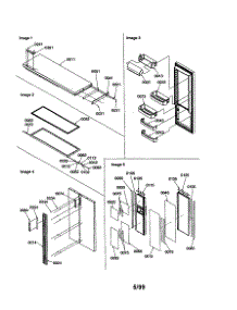 Refrigerator / Door Trim / Handles parts for Amana Side-By-Side Refrigerator SBDE21VPE-P1317201WE from AppliancePartsPros.com