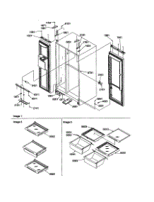 Light / Shelves / Bottom Door Closures parts for Amana Side-By-Side Refrigerator SBDE21VPE-P1317201WE from AppliancePartsPros.com