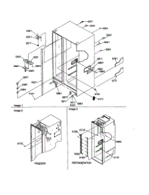 Cabinet / Light Swiches / Btm. Hinge parts for Amana Side-By-Side Refrigerator SBDE21VPE-P1317201WE from AppliancePartsPros.com