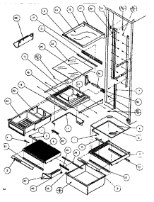 Shelving & Drawers (Ref) parts for Amana Side-By-Side Refrigerator SBDE520K-P1109903W from AppliancePartsPros.com
