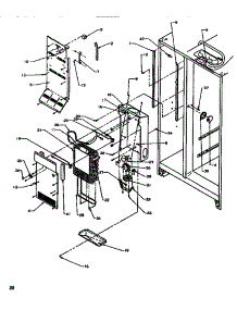 Evaporator & Air Handling parts for Amana Side-By-Side Refrigerator SBDE520SW-P1185201WW from AppliancePartsPros.com