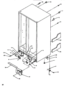 Drain & Rollers parts for Amana Side-By-Side Refrigerator SBDE520SW-P1185201WW from AppliancePartsPros.com