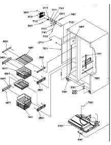 Freezer Shelves And Light parts for Amana Side-By-Side Refrigerator SBDE520SW-P1185202WW from AppliancePartsPros.com