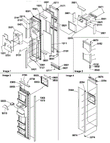 Freezer Door parts for Amana Side-By-Side Refrigerator SBDE520TW-P1308501WW from AppliancePartsPros.com