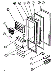 Refrigerator Door parts for Amana Side-By-Side Refrigerator SBDT520J-P7845303W from AppliancePartsPros.com