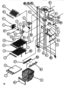 Freezer Shelving & Ref Light parts for Amana Side-By-Side Refrigerator SBDT520J-P7845303W from AppliancePartsPros.com
