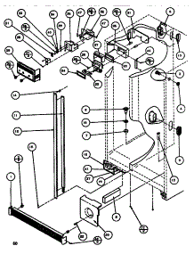 Controls & Cabinet (Ref / Frz) parts for Amana Side-By-Side Refrigerator SBDT520J-P7845303W from AppliancePartsPros.com