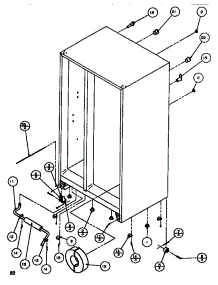 Drain & Rollers parts for Amana Side-By-Side Refrigerator SBDT520K-P1110001W from AppliancePartsPros.com