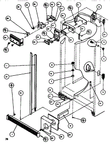 Controls & Cabinet (Ref / Frz) parts for Amana Side-By-Side Refrigerator SBDT520M-P1164101W from AppliancePartsPros.com
