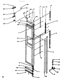 Door / Hinge / Trim Freezer parts for Amana Side-By-Side Refrigerator SBDT520NW-P1181102WW from AppliancePartsPros.com