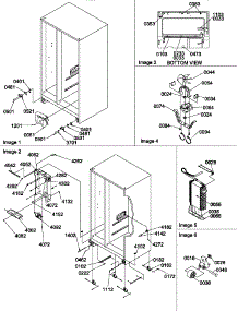 Rollers, Hinges, And Evaporator Assemblies parts for Amana Side-By-Side Refrigerator SBDT520SW-P1185103WW from AppliancePartsPros.com