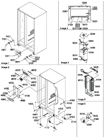 Rollers, Hinges, And Evaporator Assemblies parts for Amana Side-By-Side Refrigerator SBDT520TW-P1308401WW from AppliancePartsPros.com