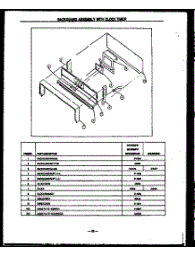 Backguard Assembly With Clock Timer (Gbe26fc) (Sbe26fc) (Gbe26fcod) (Sbe26fcod) (Gbe26gc) (Sbe26gc) (Gbe26fb) (Sbe26fb) parts for Modern Maid Electric Range SBE26AAOCP from AppliancePartsPros.com