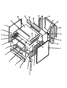 Cabinet Assy parts for Amana Electric Range SBE26CB/P1142254NW from AppliancePartsPros.com