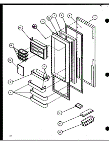 Refrigerator Door (Sxi20j / P7870122w) parts for Amana Side-By-Side Refrigerator SBI20J-P7870125W from AppliancePartsPros.com