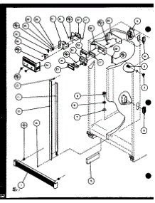 Refrigerator Controls And Cabinet Parts (Sbi20j / P7870125w) parts for Amana Side-By-Side Refrigerator SBI20J-P7870125W from AppliancePartsPros.com