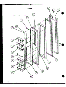 Freezer Door (Szi20k / P1102507w) parts for Amana Side-By-Side Refrigerator SBI20K-P1102509W from AppliancePartsPros.com