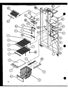 Freezer Shelving And Refrigerator Light (Szi20k / P1102507w) parts for Amana Side-By-Side Refrigerator SBI20K-P1102509W from AppliancePartsPros.com