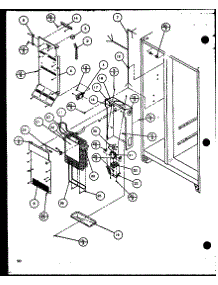 Evaporator And Air Handling (Szi20k / P1102507w) parts for Amana Side-By-Side Refrigerator SBI20K-P1102509W from AppliancePartsPros.com