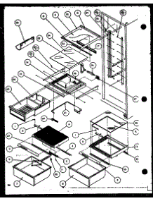 Refrigerator For Shelving And Drawers (Sbi20k / P1102509w) parts for Amana Side-By-Side Refrigerator SBI20K-P1102509W from AppliancePartsPros.com
