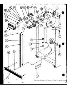 Refrigerator / Freezer Controls And Cabinet Parts (Sbi20k / P1102509w) parts for Amana Side-By-Side Refrigerator SBI20K-P1102509W from AppliancePartsPros.com