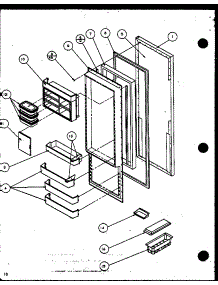 Refrigerator Door (Szi20k / P1117801w) parts for Amana Side-By-Side Refrigerator SBI20K-P1117802W from AppliancePartsPros.com