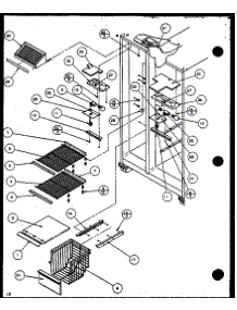 Freezer Shelving And Refrigerator Light (Szi20k / P1117801w) parts for Amana Side-By-Side Refrigerator SBI20K-P1117802W from AppliancePartsPros.com