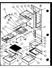 Refrigerator Shelving And Drawers (Szi20k / P1117801w) parts for Amana Side-By-Side Refrigerator SBI20K-P1117802W from AppliancePartsPros.com