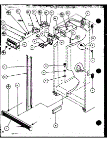 Refrigerator / Freezer Controls And Cabinet Parts (Szi20k / P1117801w) parts for Amana Side-By-Side Refrigerator SBI20K-P1117802W from AppliancePartsPros.com