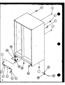 Rollers And Cabinet Back (Szi20k / P1117801w) parts for Amana Side-By-Side Refrigerator SBI20K-P1117802W from AppliancePartsPros.com