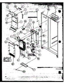 Evaporator And Air Handling (Sbi20mw / P1120102ww) (Sbd20mw / P1120201ww) parts for Amana Side-By-Side Refrigerator SBI20M-P1120202W from AppliancePartsPros.com