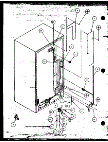 Back Of Unit (Sbi20mw / P1120102ww) (Sbd20mw / P1120201ww) parts for Amana Side-By-Side Refrigerator SBI20M-P1120202W from AppliancePartsPros.com