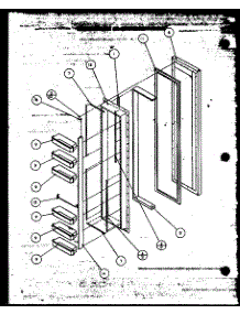 Freezer Door (Sbi20mw / P1120102ww) parts for Amana Side-By-Side Refrigerator SBI20MW-P1120102WW from AppliancePartsPros.com