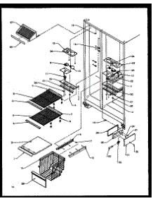 Freezer Shelving And Refrigerator Light (Sbi20ne / P1162902we) (Sbi20nw / P1162902ww) parts for Amana Side-By-Side Refrigerator SBI20NE-P1162902WE from AppliancePartsPros.com