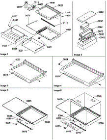 Shelves, Deli, And Crisper Assemblies parts for Amana Side-By-Side Refrigerator SBI20TPW-P1190711WW from AppliancePartsPros.com